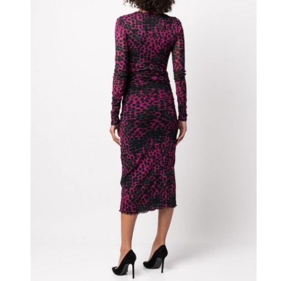 NWT DVF | Edyna Asymmetrical Midi Mesh Dress - Picture 5 of 10